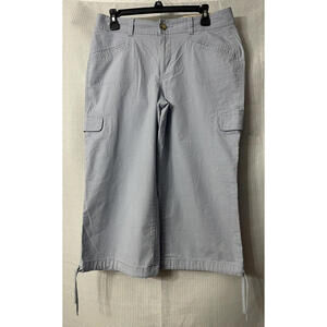 NWT Dockers Stretch Capri Womens Casual Blue‎ Pants Size 8